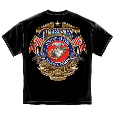 USMC Gold Logo Tshirt