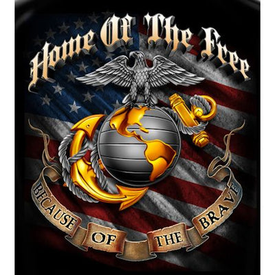 USMC Home of the Free Because of the Brave Shirt