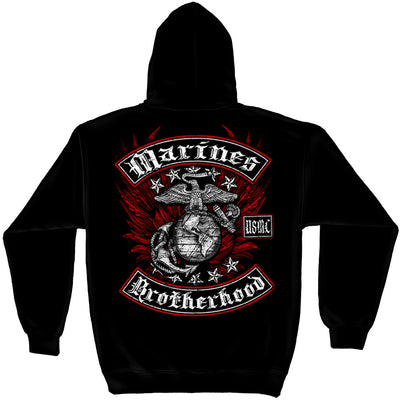 USMC Black and Red Brotherhood Foil Sweatshirt