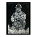Black and White Firefighter Vent Print