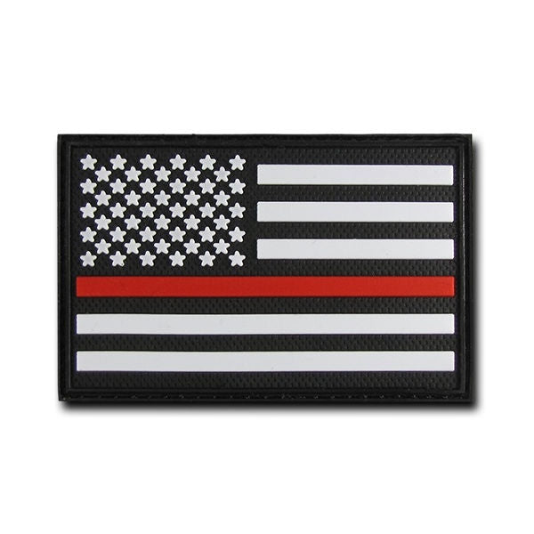 Thin Red Line Flag Rubber Patch