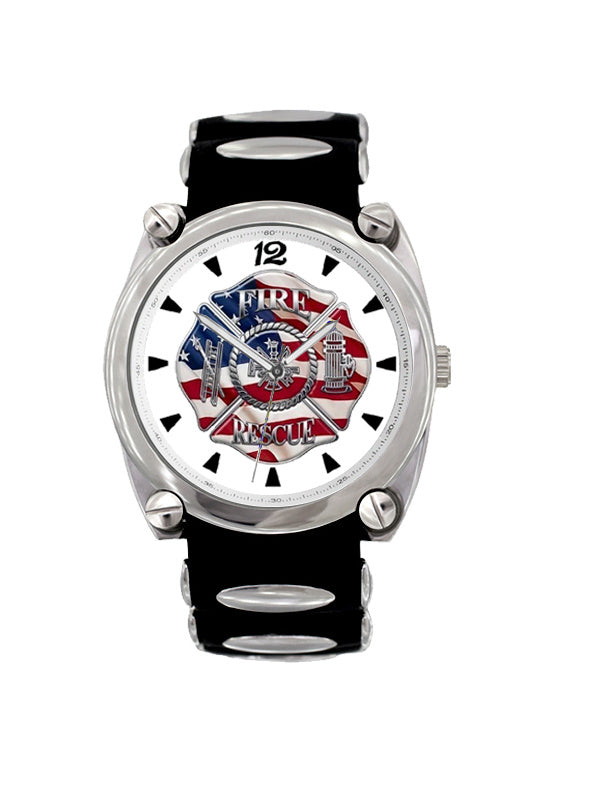 Fire Rescue Large Face Dive Watch