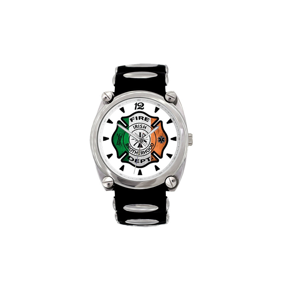 Irish Flag Large Face Fire Dept Dive Watch