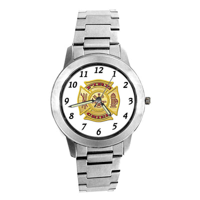 Fire Chief  Silver Engravable Watch