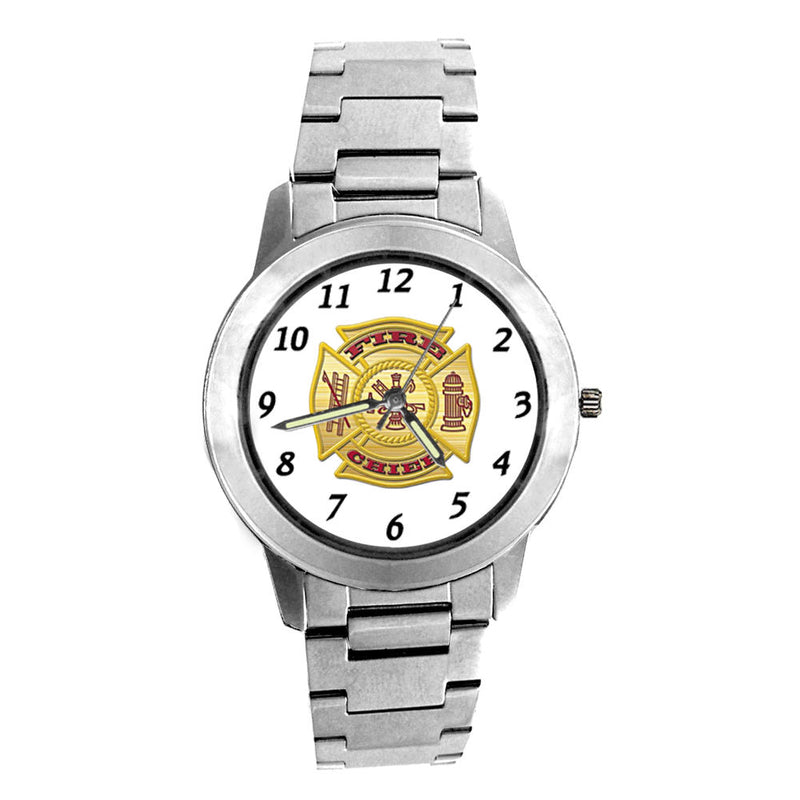 Fire Chief  Silver Engravable Watch