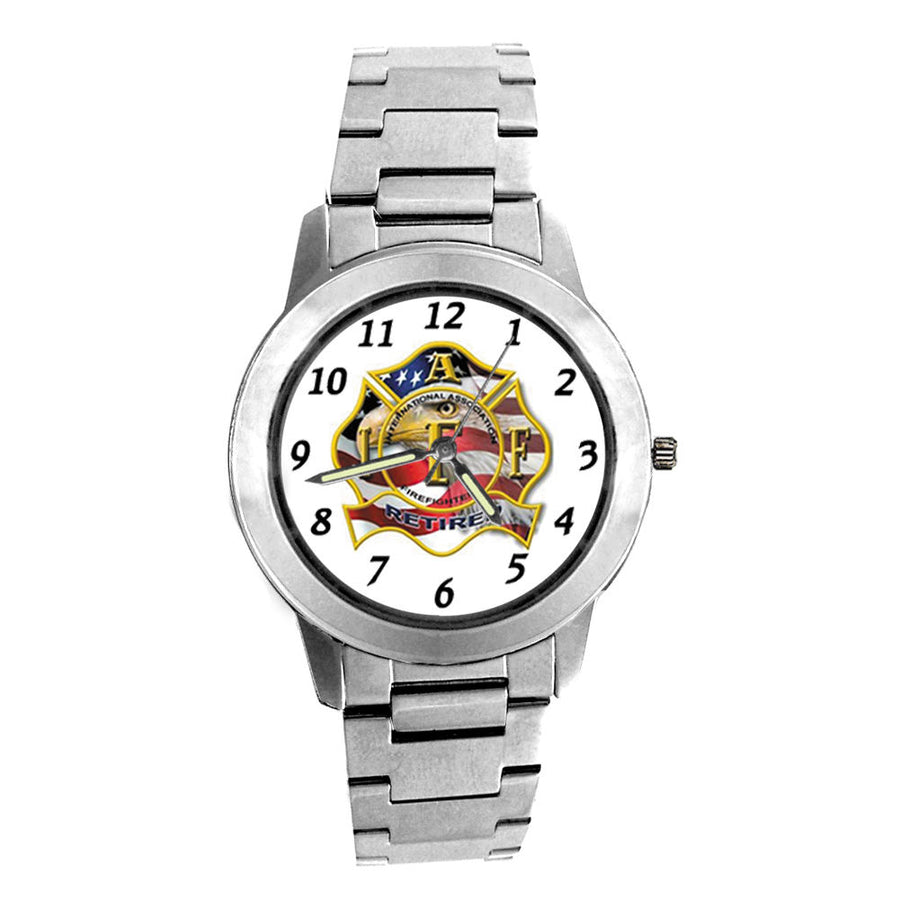 IAFF Retired Silver Engravable Watch