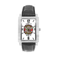 Custom Face FD Black Leather Engravable Watch
