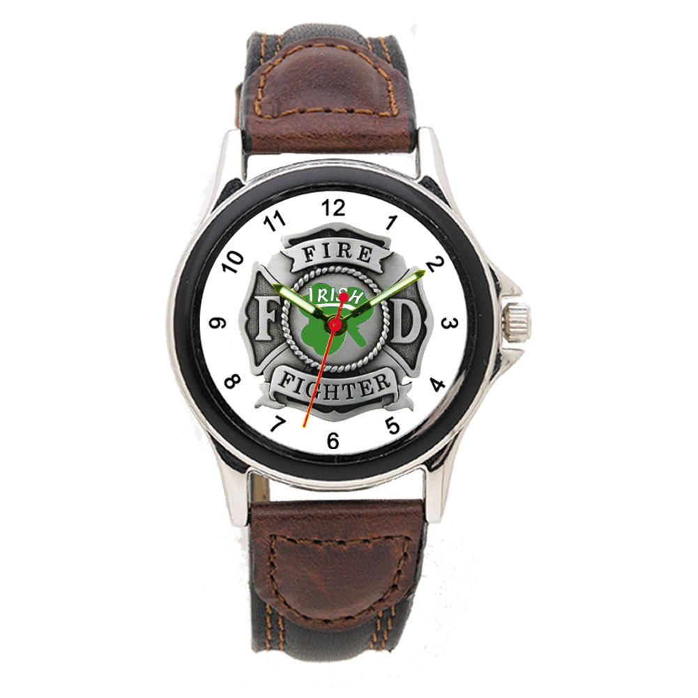 Irish Leather Band Engravable Watch