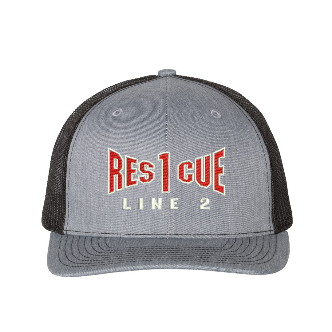 Que Rescue Hat Personalized Fire Rescue Snapback Trucker Hat – Firefighter.com