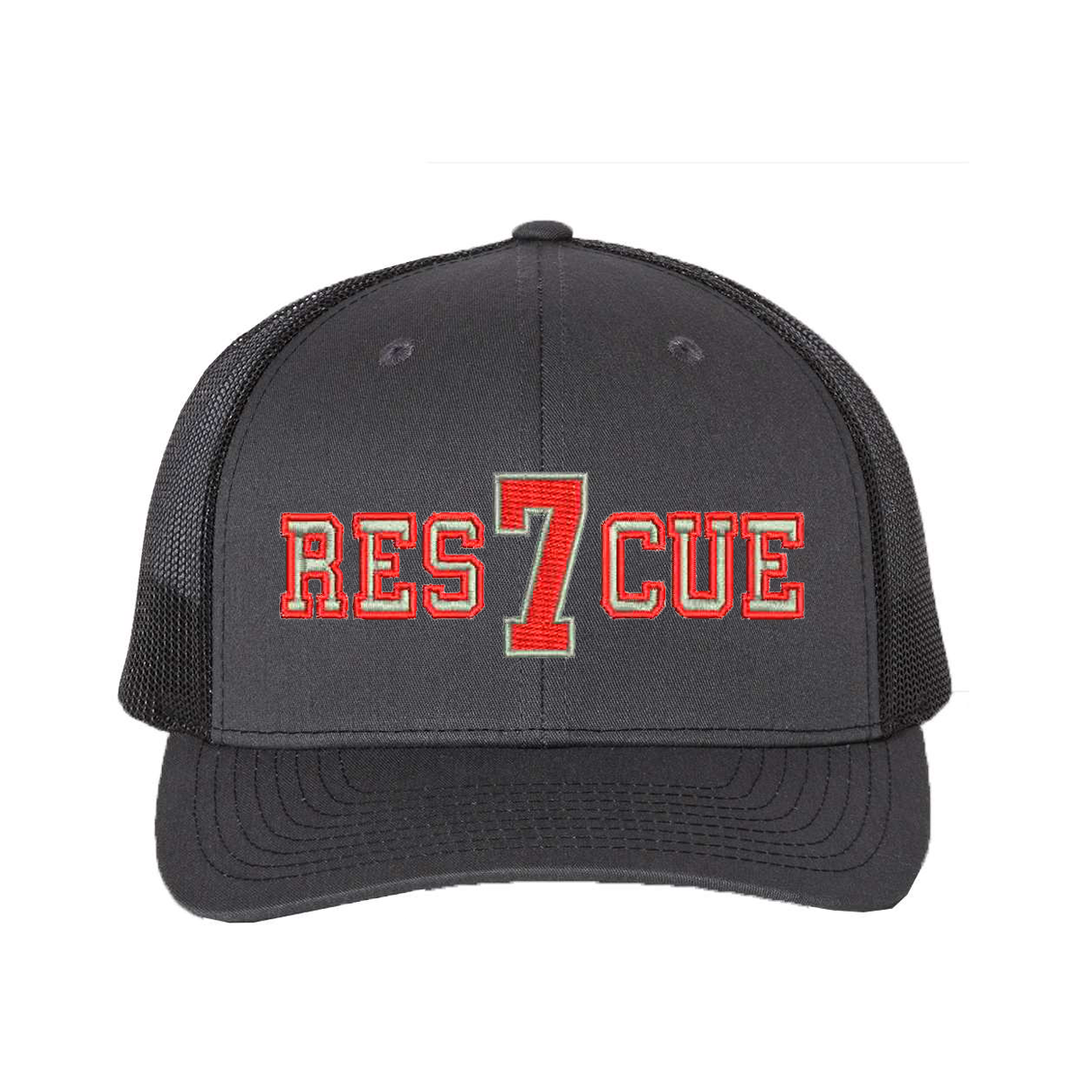 Que Rescue Hat Personalized Rescue Snapback Trucker Hat – Firefighter.com