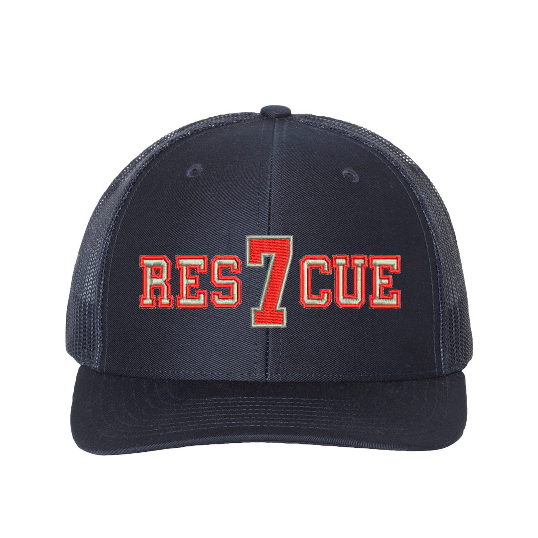 Que Rescue Hat Personalized Rescue Snapback Trucker Hat – Firefighter.com