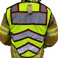 BLANK UltraBright 6-Point Breakaway Public Safety Vest FIRE RED