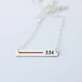 Thin Red Line Personalized Necklace