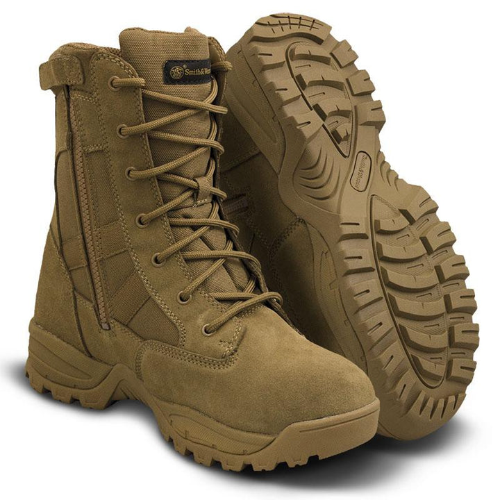 Smith & Wesson Breach 2.0 Side Zipper 8" Waterproof Boot Size 5 Coyote - 50% Off