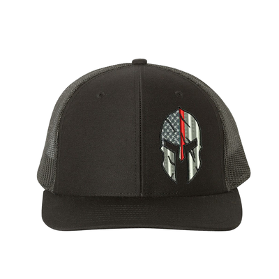 Thin Red Line American Flag Spartan Embroidery on a Richardson Hat