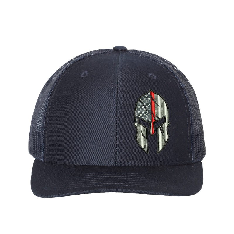 Navy Firefighter Snapback Hat with Embroidery