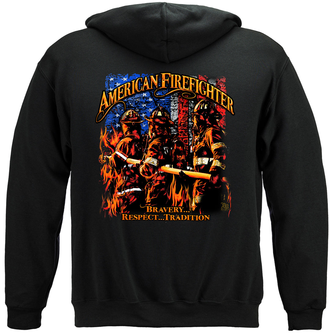 Elite Breed American Firefighter Hooded Sweat Shirt