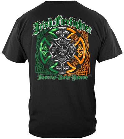Irish Firefigher Family Duty Honor T-shirt