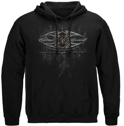 Elite Breed Firefighter Blades Silver Foil Hooded Sweat Shirt