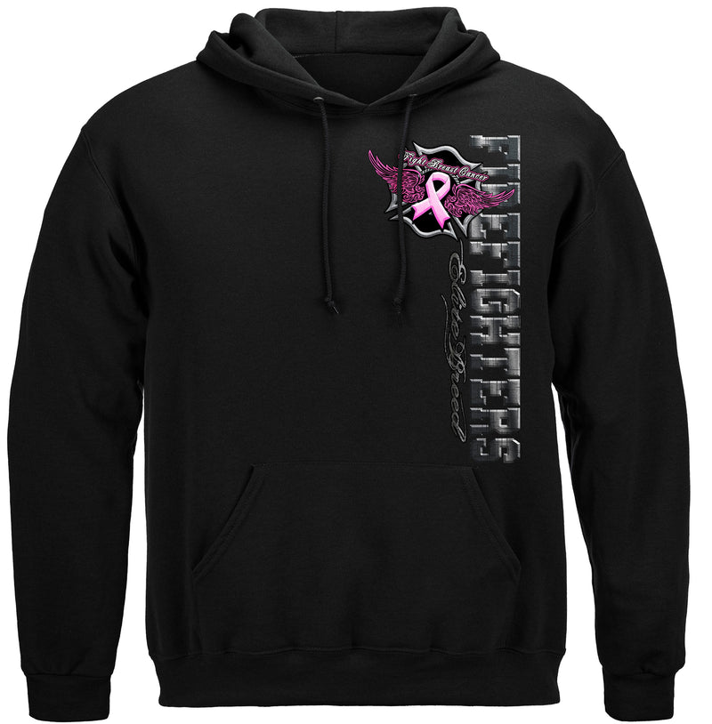 Elite Breed Fight For A Cure Firefighter Hooded Sweat Shirt