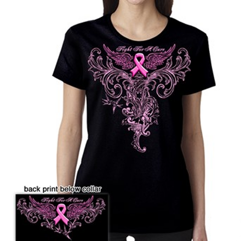 Elite Breed Ladies Fight For A Cure Foil T-Shirt