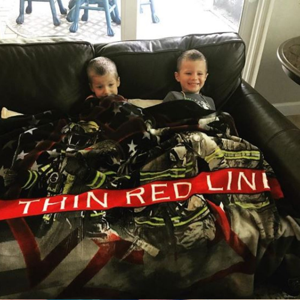 American Firefighter Thin Red Line Blanket