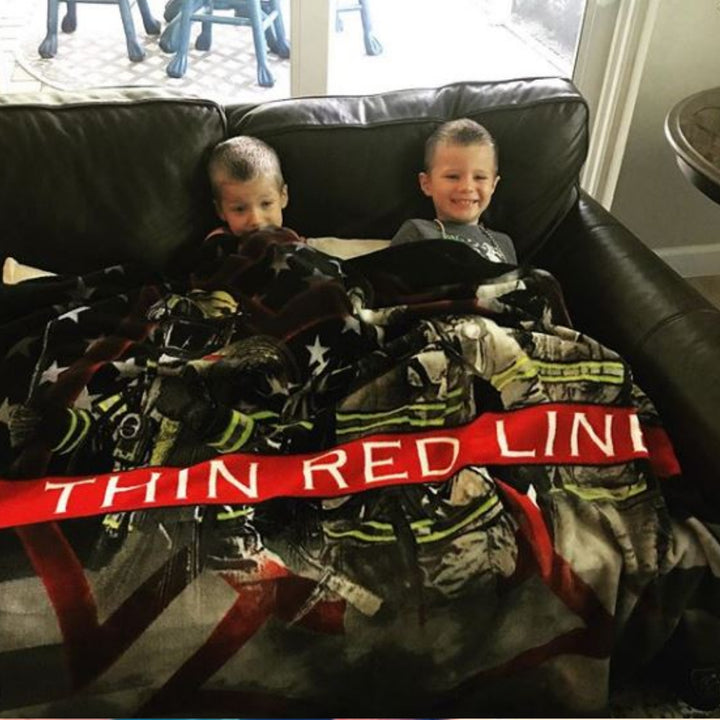 American Firefighter Thin Red Line Blanket