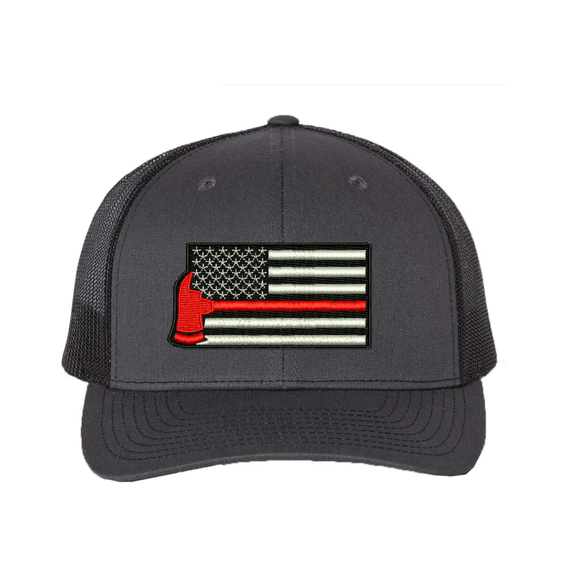 Firefighter Trucker Hat with Axe Flag