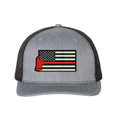 Firefighter Thin Red Line Richardson Hat Black and Grey