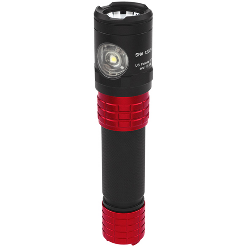 Nightstick Red Metal Dual Light USB Rechargeable Flashlight