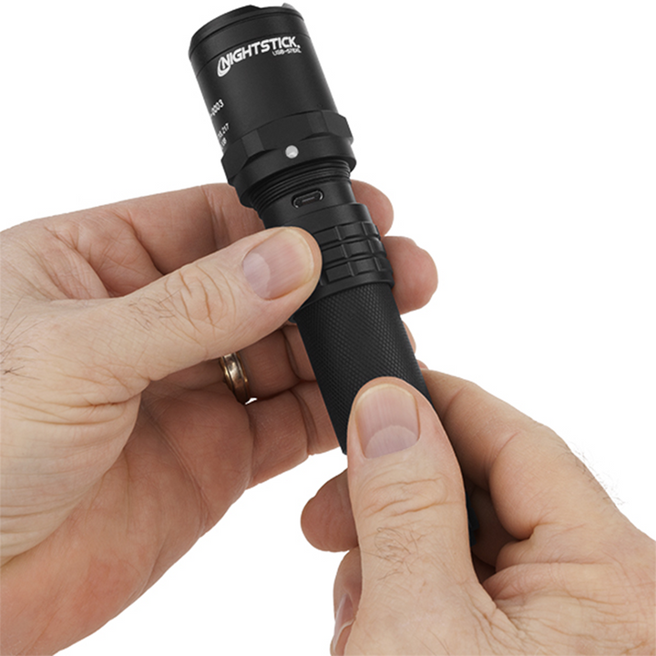 Nightstick Metal Dual-Light™ USB Rechargeable Flashlight - Black