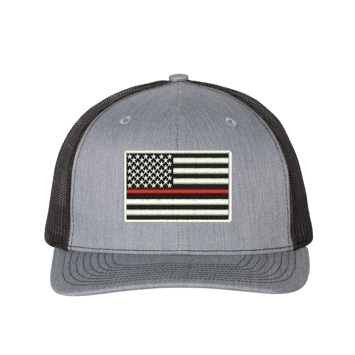 Thin Red Line Embroidered Snapback Trucker Hat