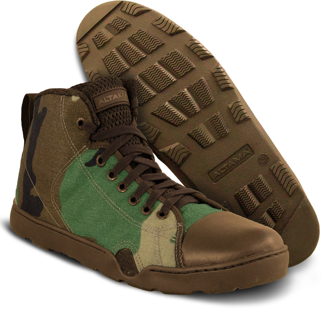 ALTAMA Maritime Assault Boot - Mid in Woodland Camo