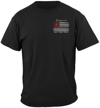 Firefighter Joshua 1:9 T-Shirt designed for firefighters and first responders