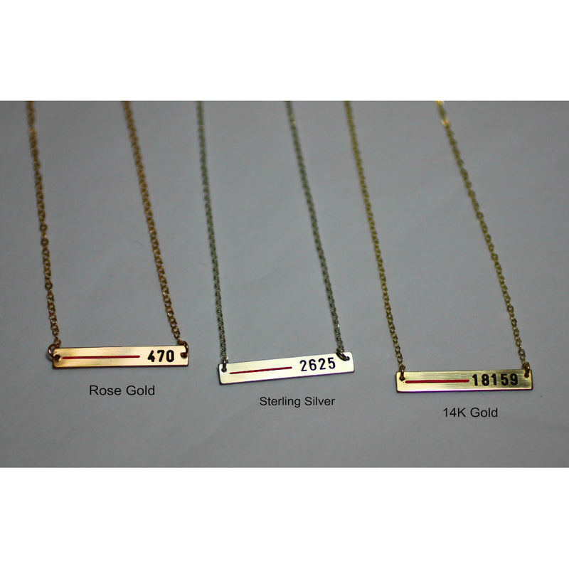 Thin Red Line Necklace Gift Options