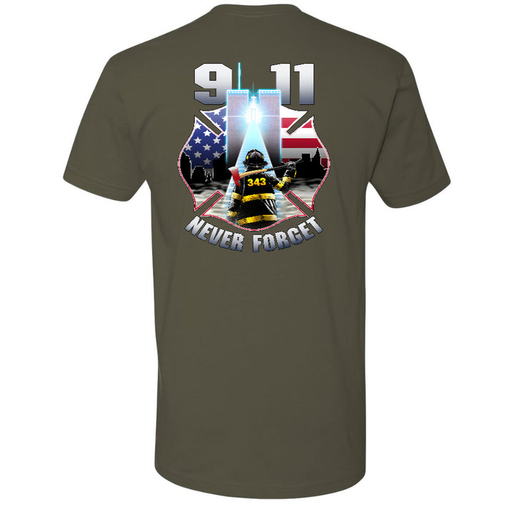 Stairway to Heaven 9/11 firefighter tribute T-Shirt honoring their courage